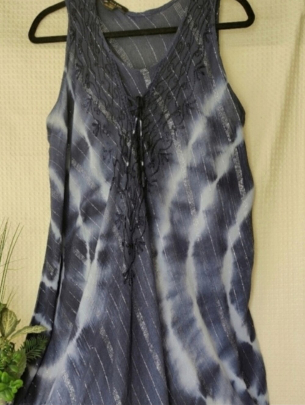 Ana & Rose Blue Tie Dye Swim Wear- Cover up One Size Plus